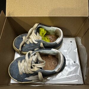 Golden Goose Kids Navy and White Sneakers